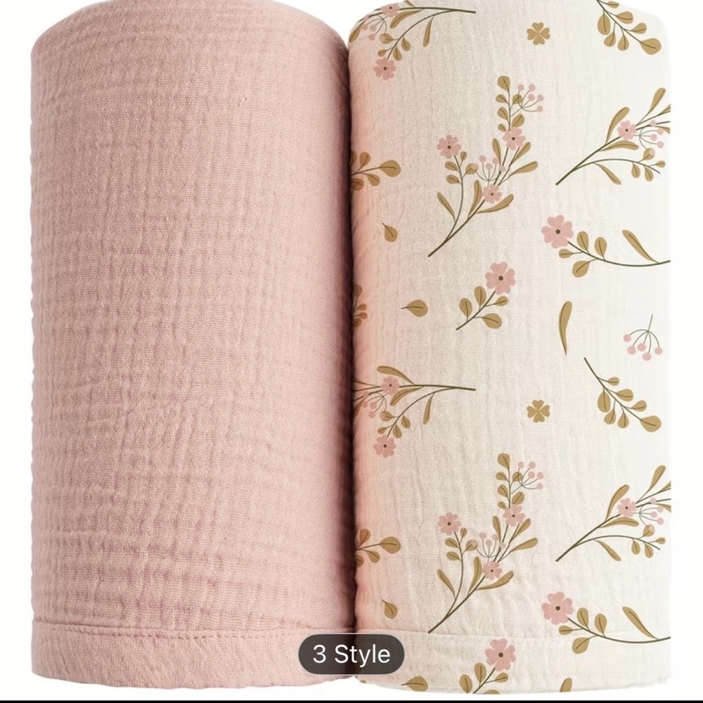 6 muslin swaddle/receiving blankets